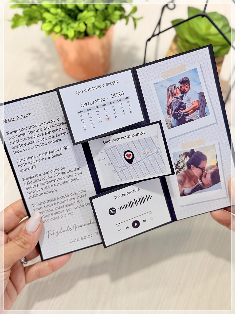 Arquivo Digital Cartão Pop Up Dia dos Namorados