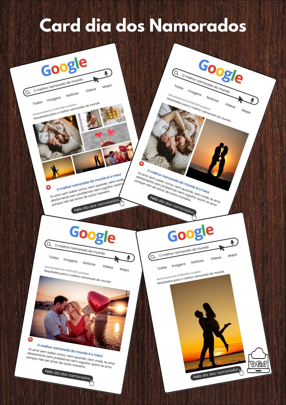 Arquivo Digital Card Google Dia dos Namorados