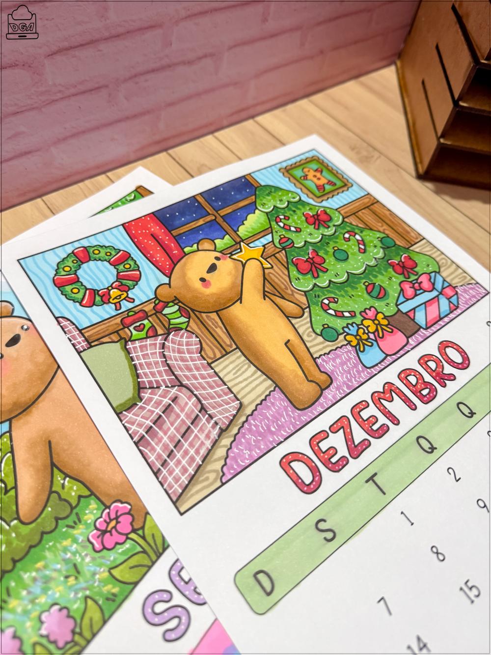 Arquivo Digital Calendário de Colorir 2026