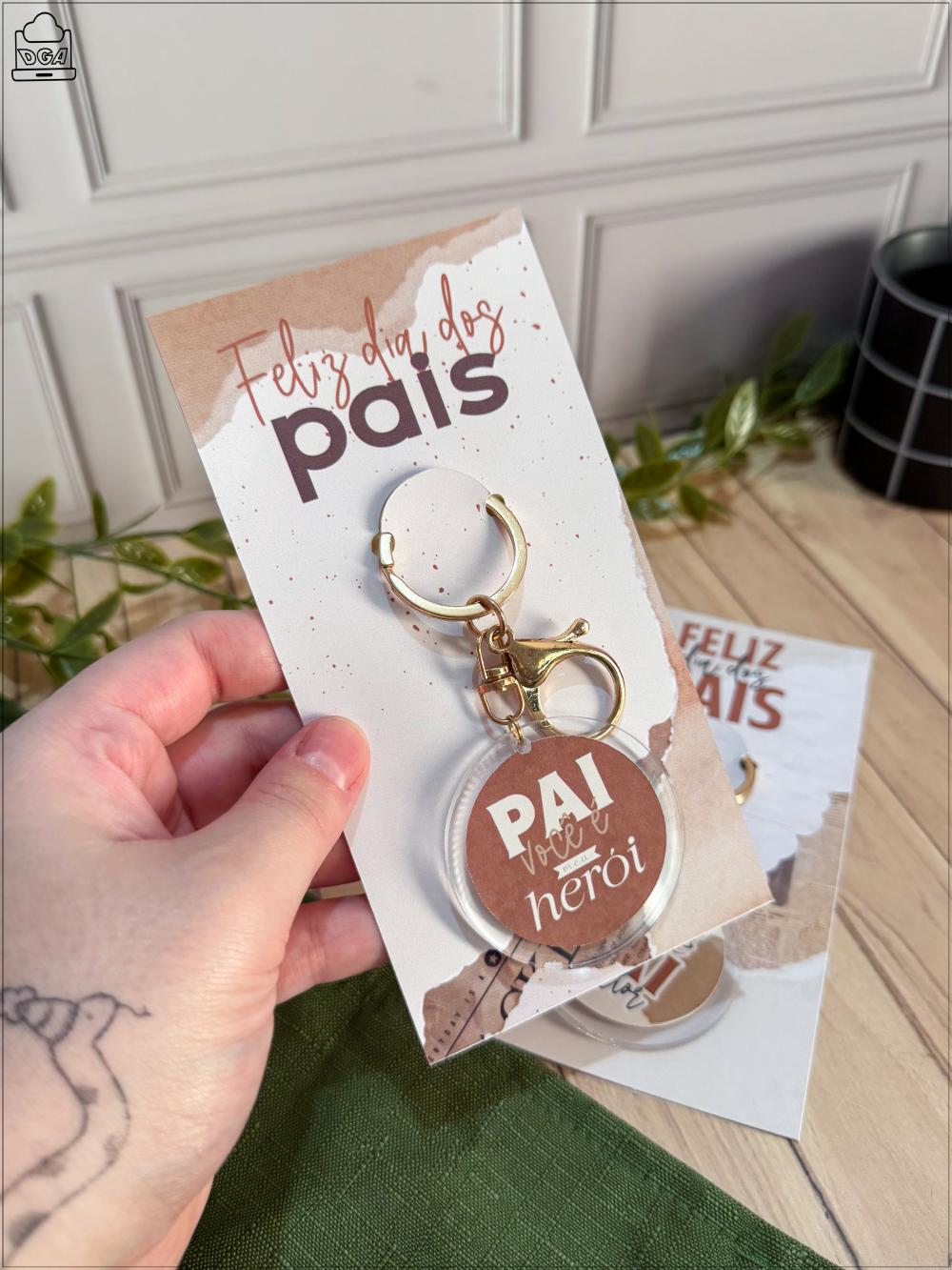 Arquivo Digital Card Chaveiro Dia dos Pais