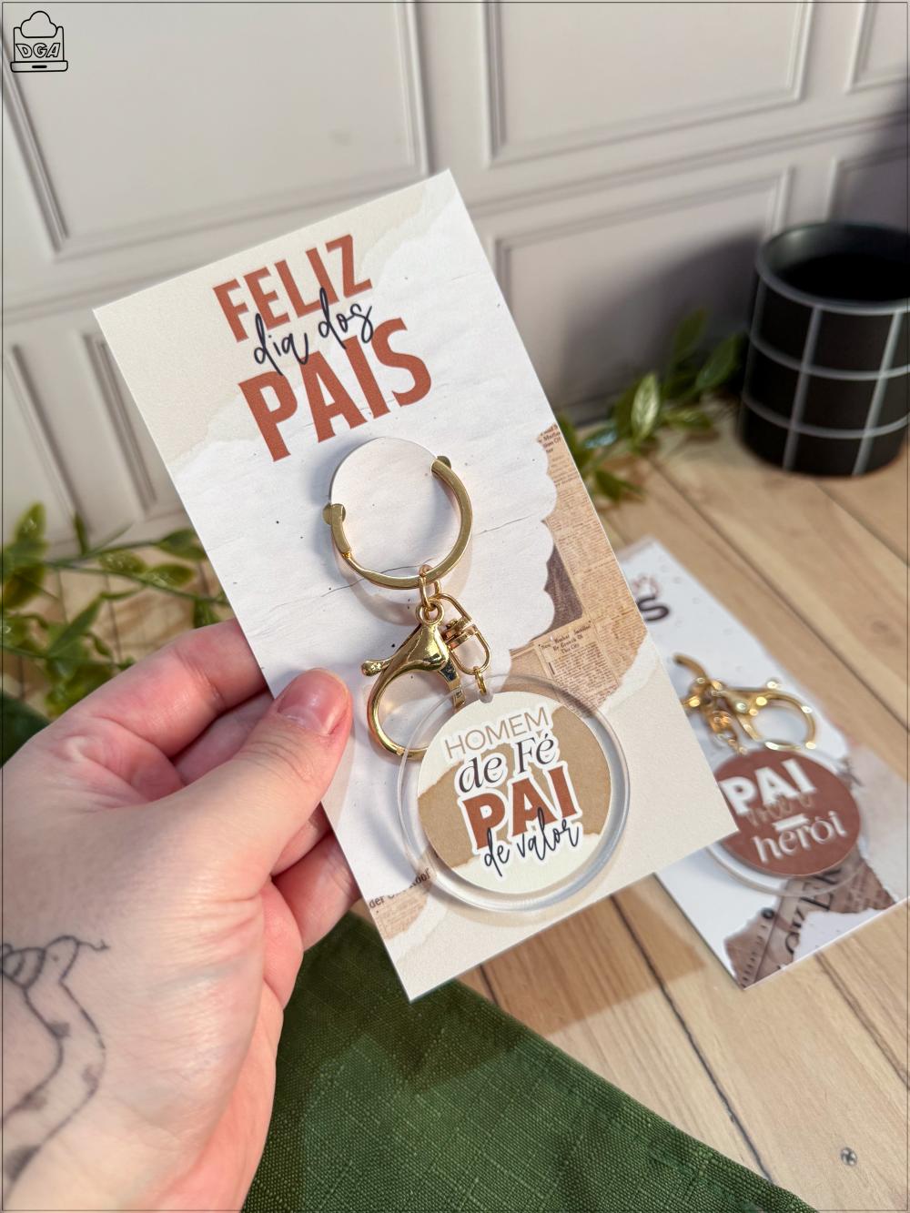 Arquivo Digital Card Chaveiro Dia dos Pais