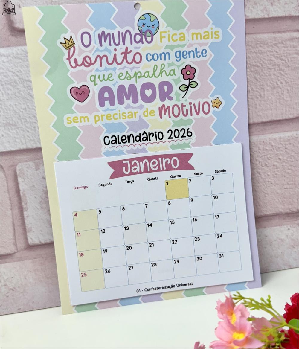 Arquivo Digital Combo Calendário 2026