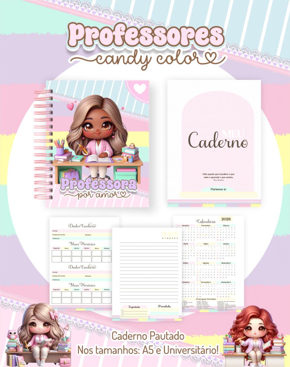 Arquivo Digital Combo Pack Professora Candy 2026