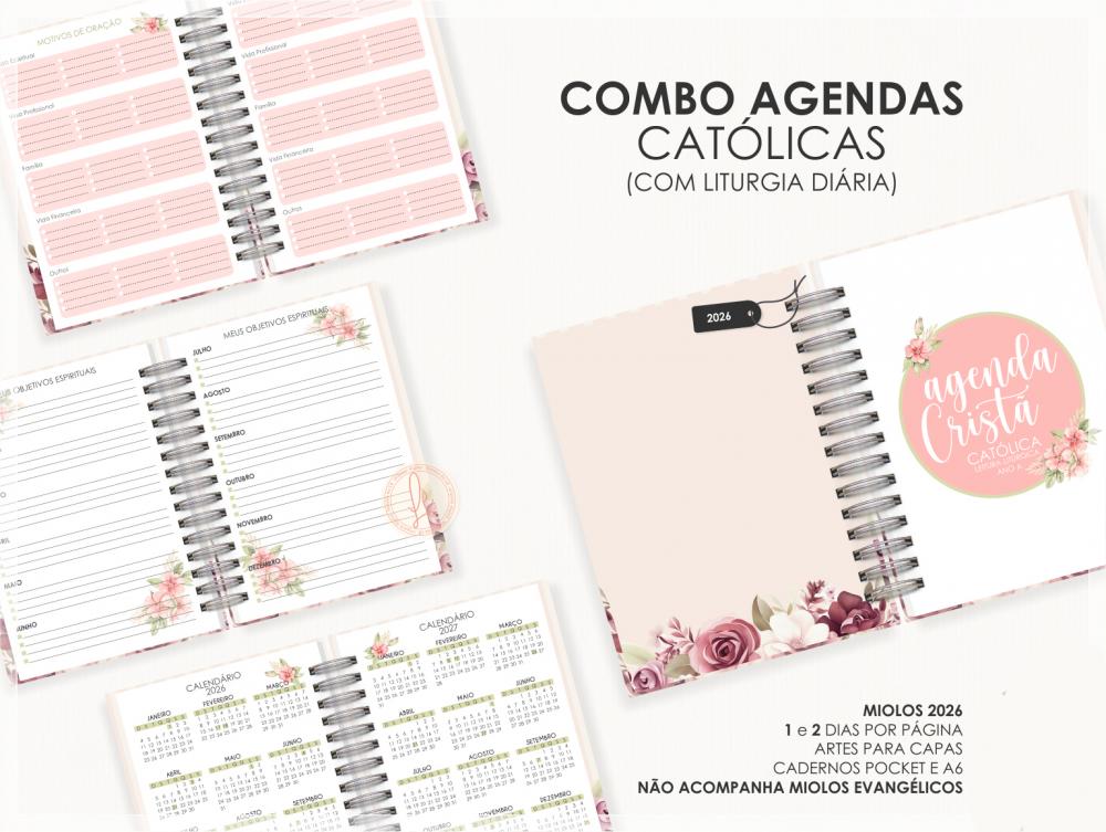 Arquivo Digital Combo Agendas Cristãs Católicas  2026