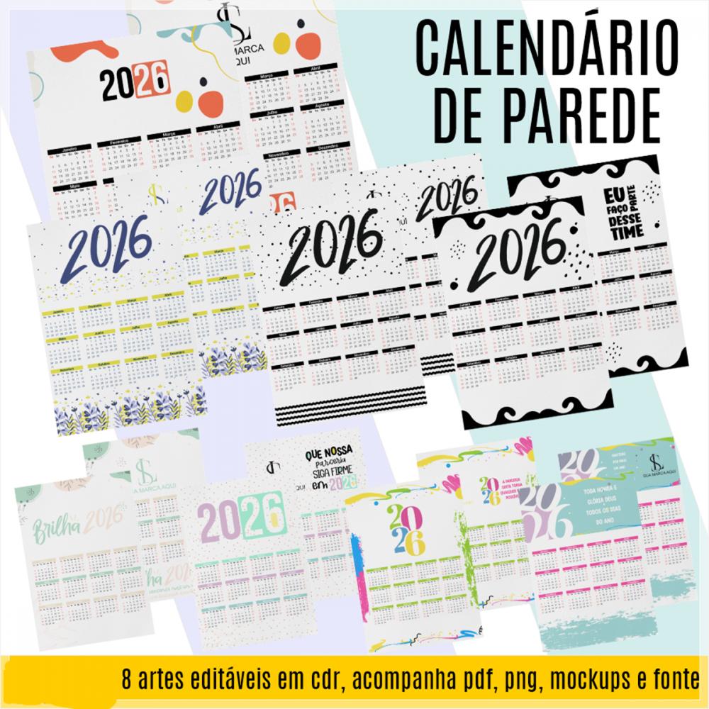 Arquivo Digital Combo Calendário Parece 2026