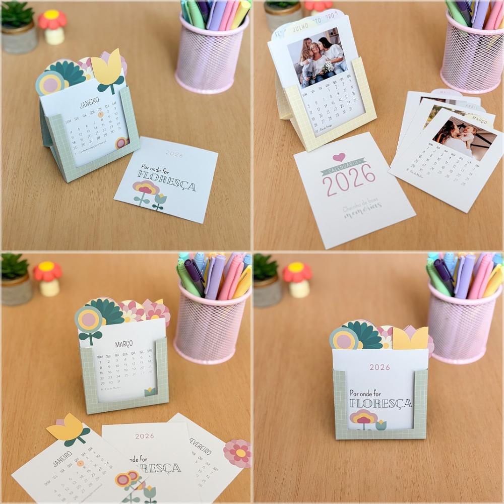 Arquivo Digital Calendário Mesa 2026 Foto