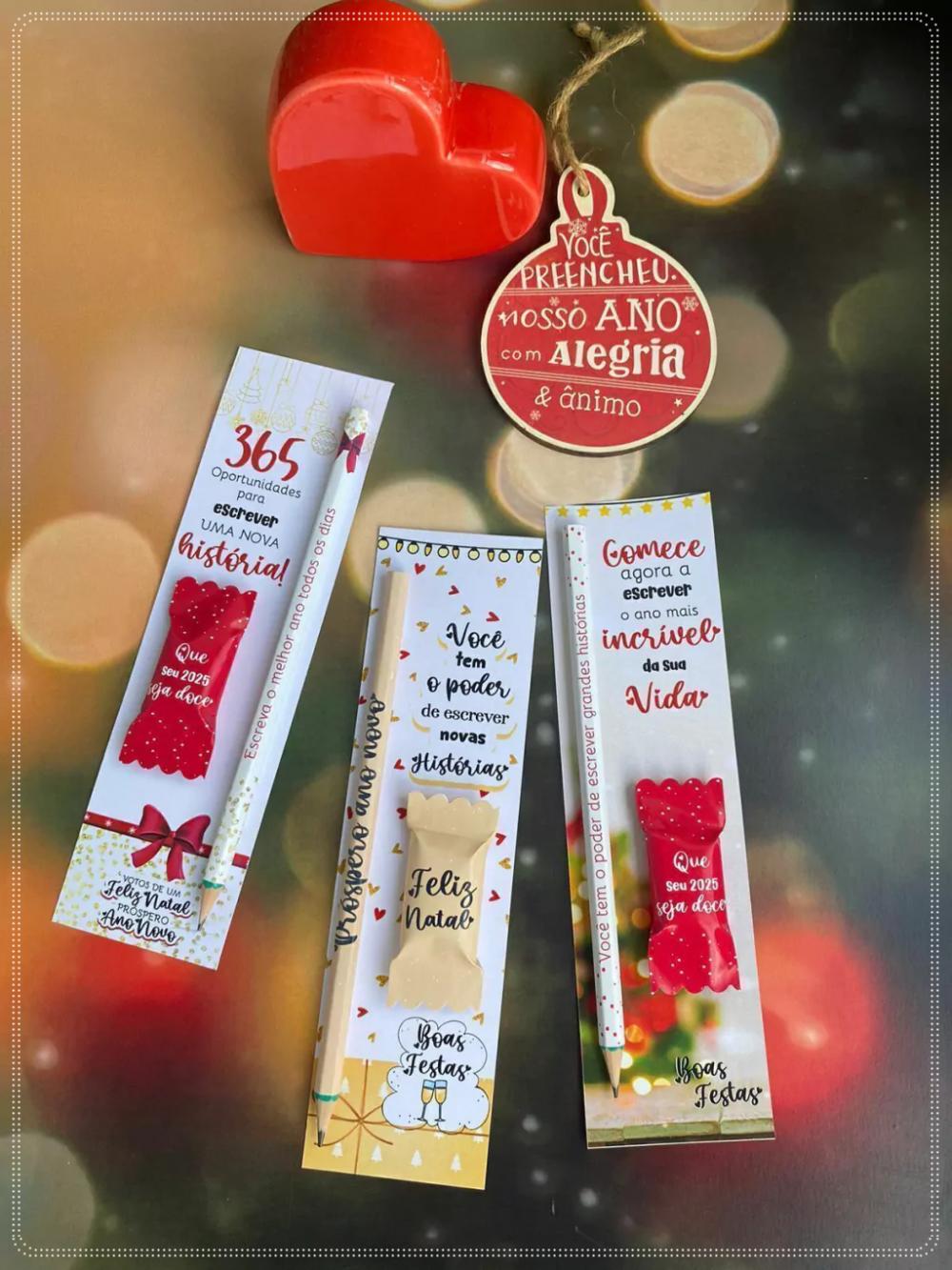 Arquivo Digital Cartão Bala e Lápis Natal