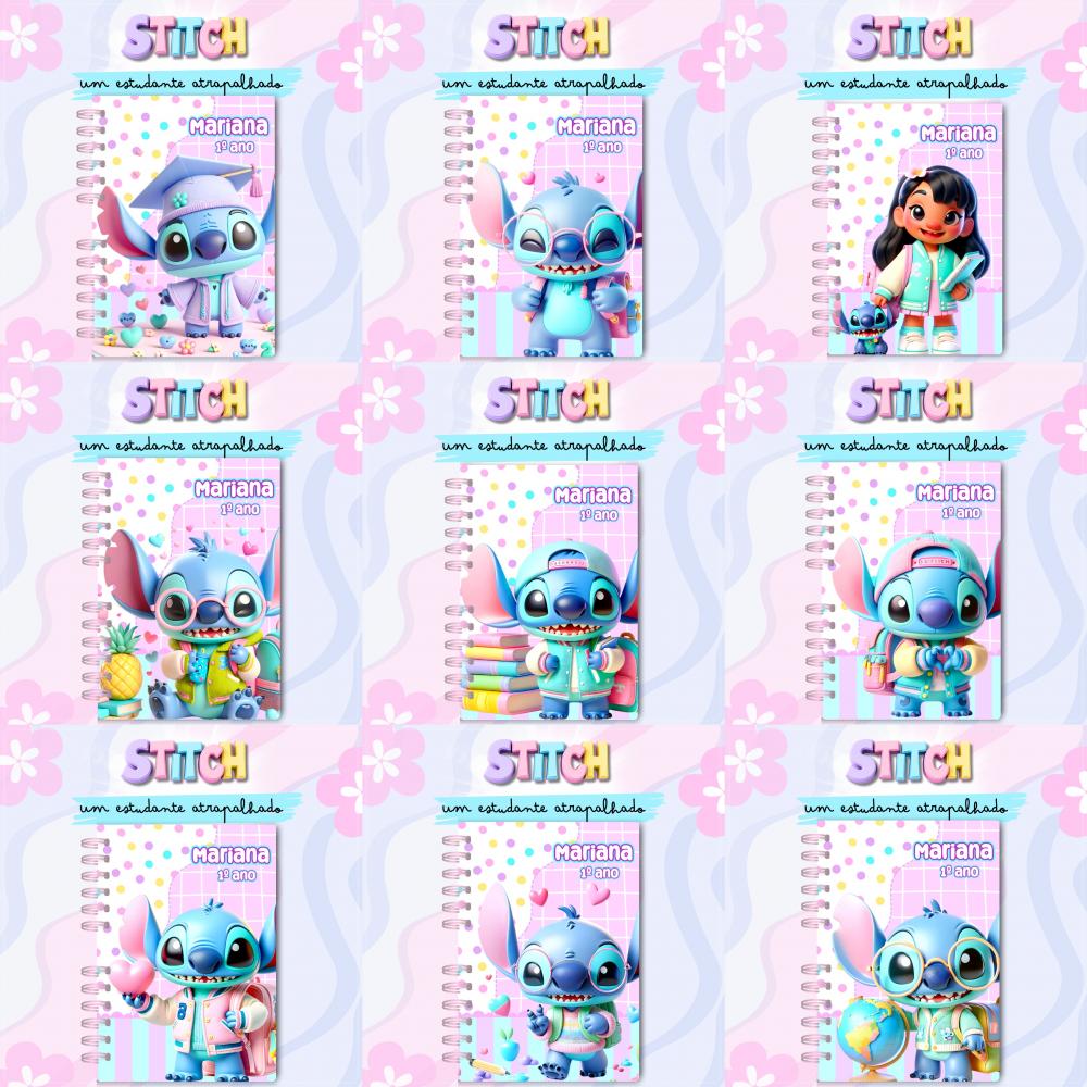 Arquivo Digital Combo Caderno Stitch