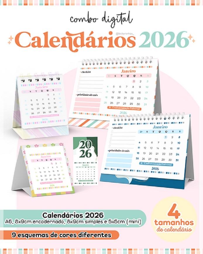 Arquivo Digital Combo Calendário 026