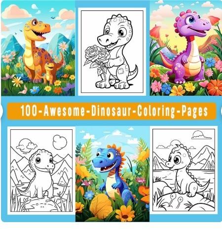 Arquivo Digital Livro de Colorir Dinossauro
