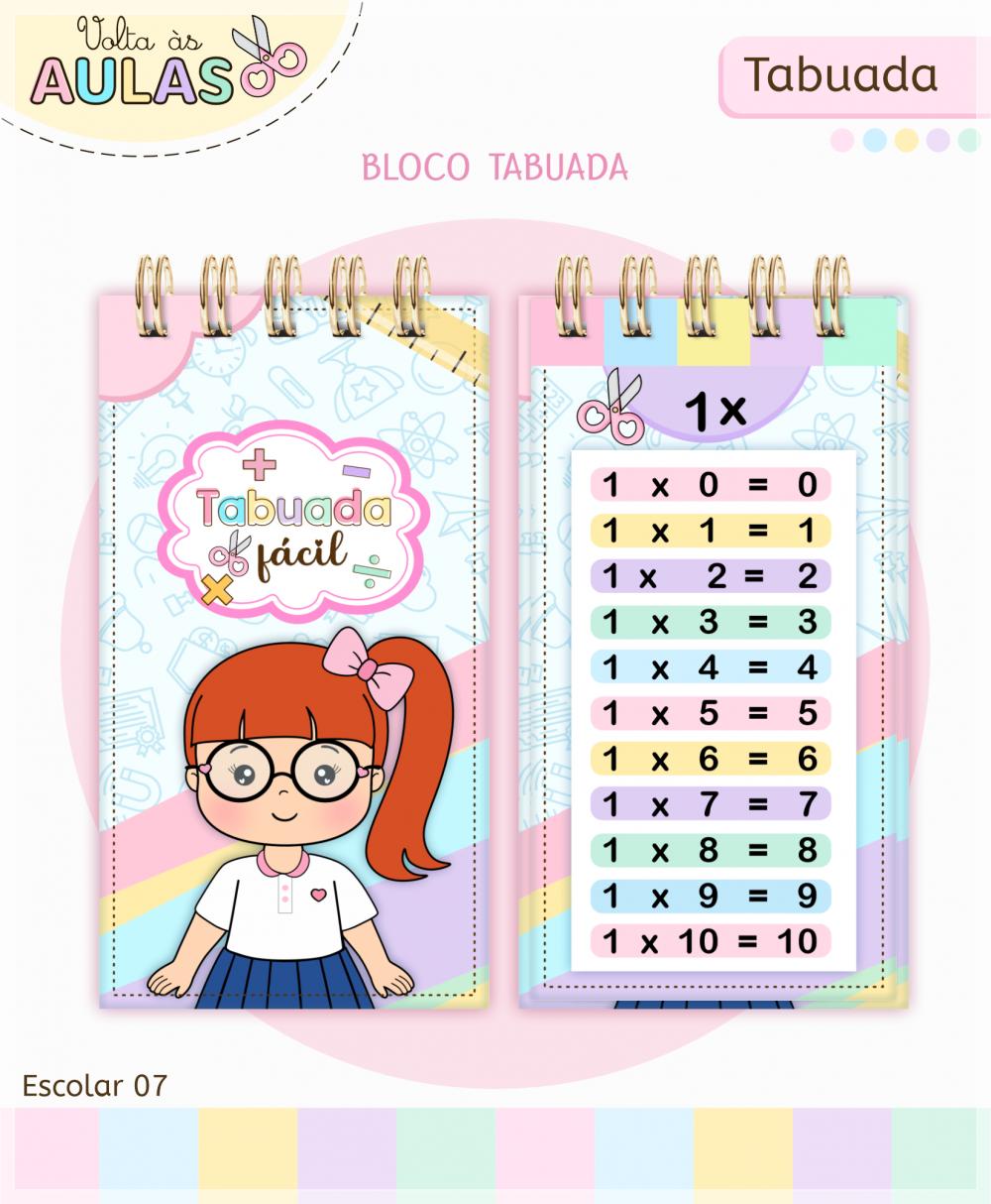 Arquivo Digital Bloco Tabuada 4 operações