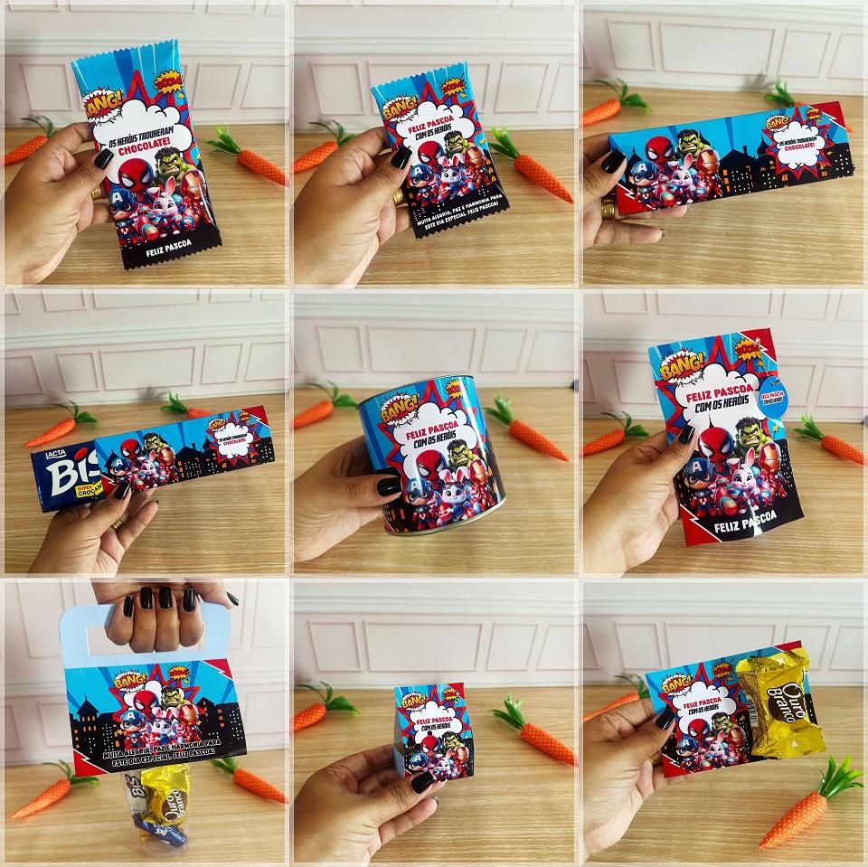 Arquivo Digital Kit Páscoa Super Heróis