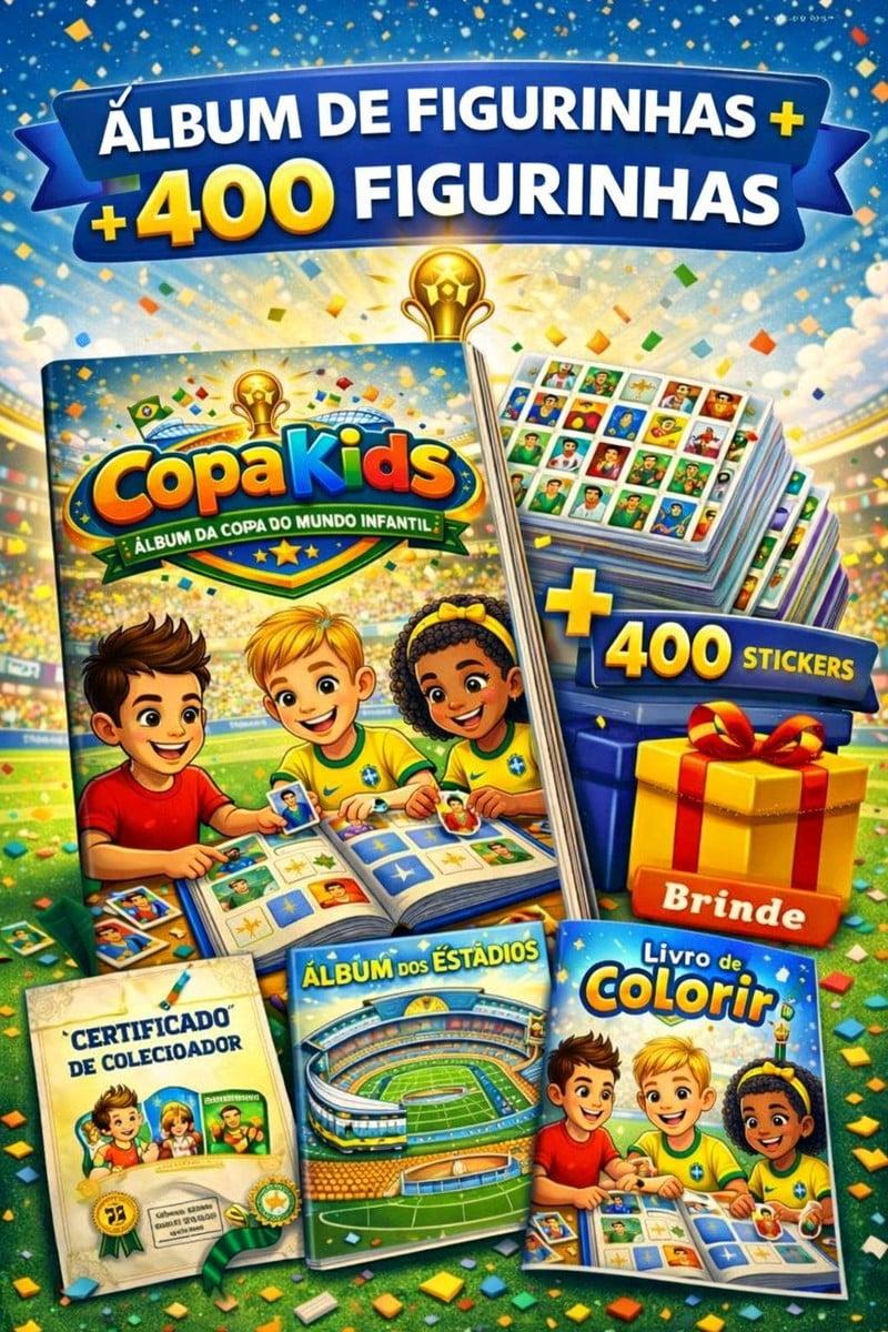 Arquivo Digital Álbum Kids Infantil Figurinhas Copa Mundo