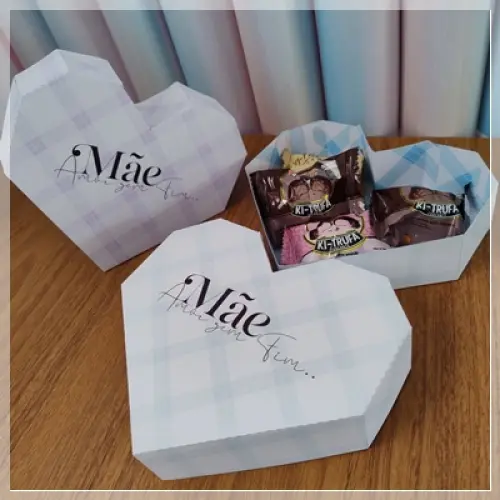 Arquivo Corte Caixa Coração Doce Dia das Mães