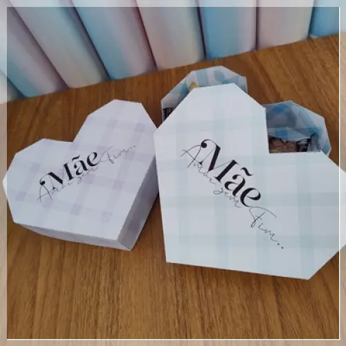 Arquivo Corte Caixa Coração Doce Dia das Mães