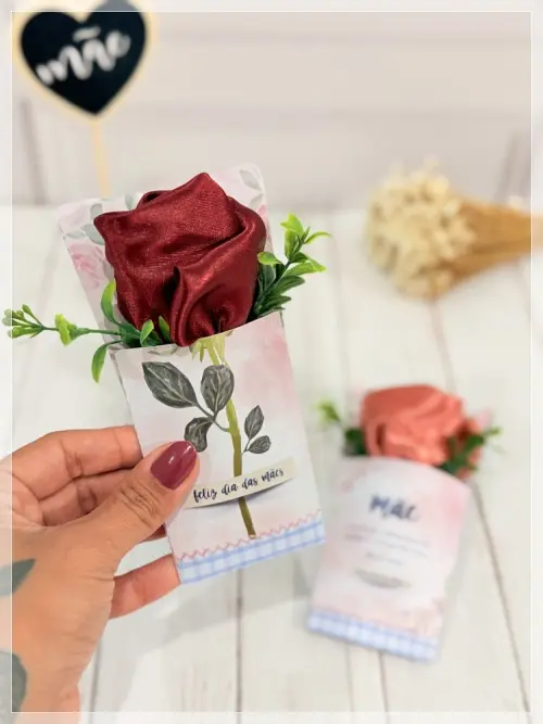 Arquivo Digital envelope Flor Dia das Mães