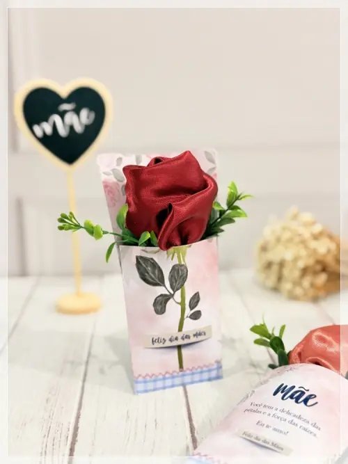 Arquivo Digital envelope Flor Dia das Mães