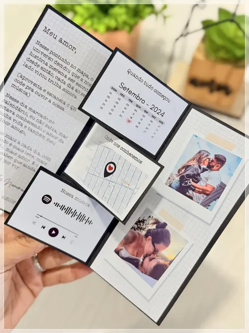 Arquivo Digital Cartão Pop Up Dia dos Namorados