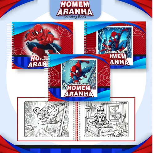 Arquivo Digital Livro de Colorir Homem Aranha
