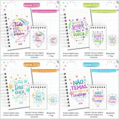 Arquivo Digital Agenda Lettering Versículos