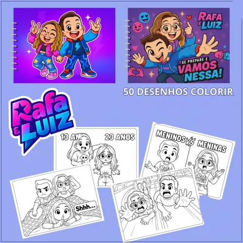 Arquivo Digital Livro de Colorir Rafa e Luiz