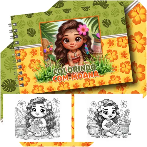 Arquivo Digital Livro de Colorir Moana
