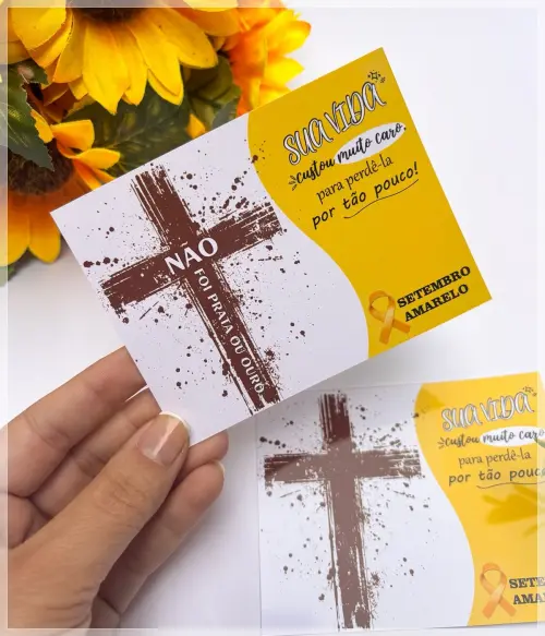 Arquivo Digital Cartão Batom Setembro Amarelo