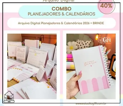 Arquivo Digital Combo Planejadores e Calendários 2026