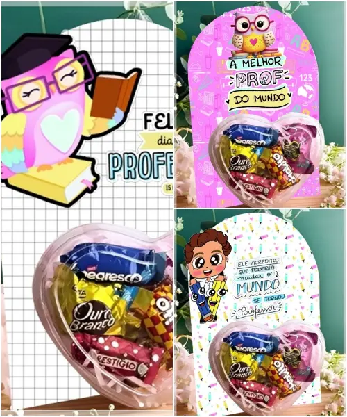 Arquivo Digital Cartão Coração Dia dos Professores