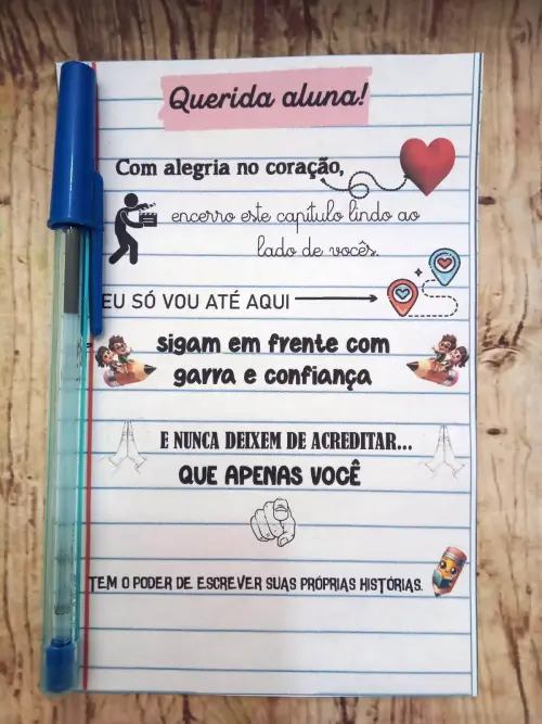 Arquivo Digital CARTÃO DE DESPEDIDA DOS ALUNOS