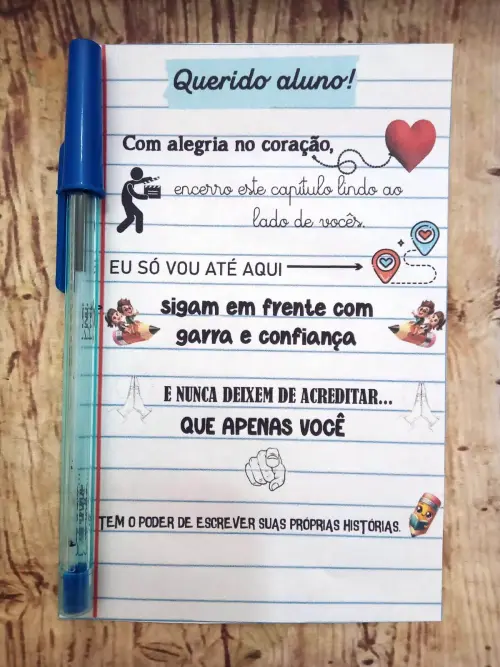 Arquivo Digital CARTÃO DE DESPEDIDA DOS ALUNOS