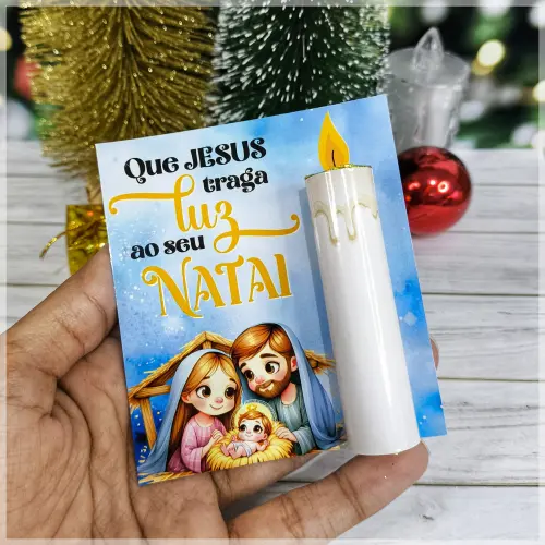 Arquivo Digital Card Batom Vela Natal