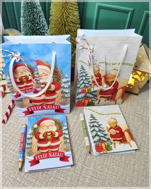 Arquivo Digital Sacola e Bloquinho Natal