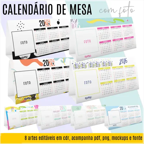 Arquivo Digital Combo Calendário Mesa 2026