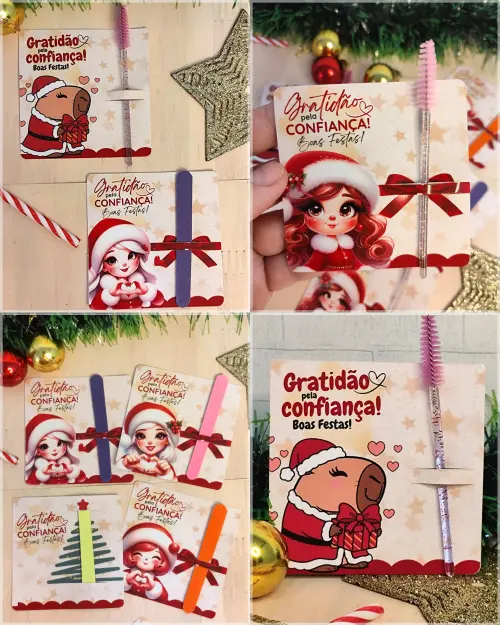 Arquivo Digital Cartão Lixa e escovinha Natal