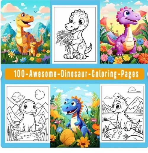 Arquivo Digital Livro de Colorir Dinossauro