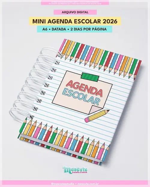 Arquivo Digital MINI AGENDA ESCOLAR DATADA 2026