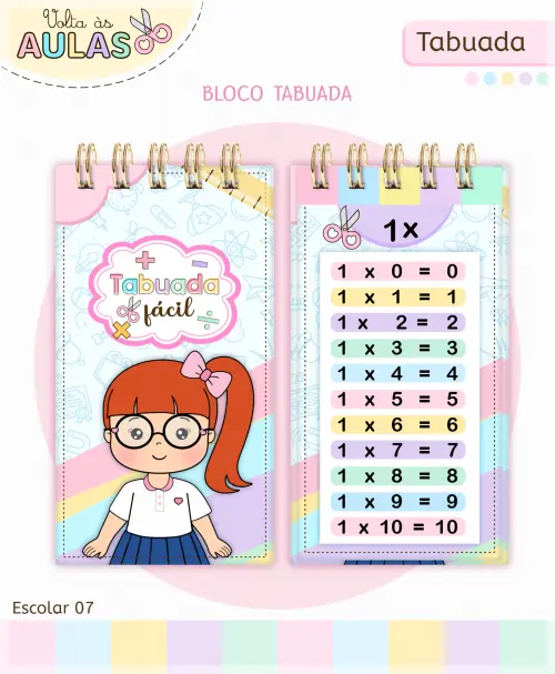 Arquivo Digital Bloco Tabuada 4 operações