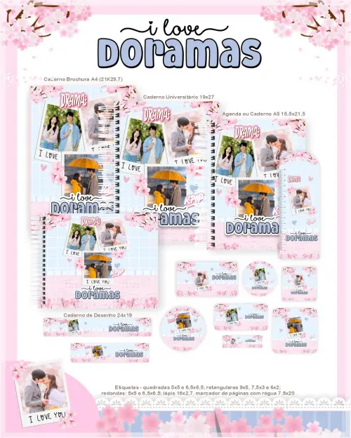 Arquivo Digital Combo Caderno Doramas