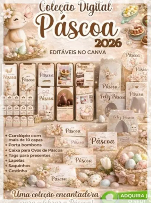 Arquivo Digital Kit Páscoa Canva