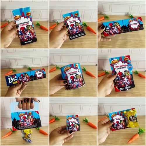 Arquivo Digital Kit Páscoa Super Heróis