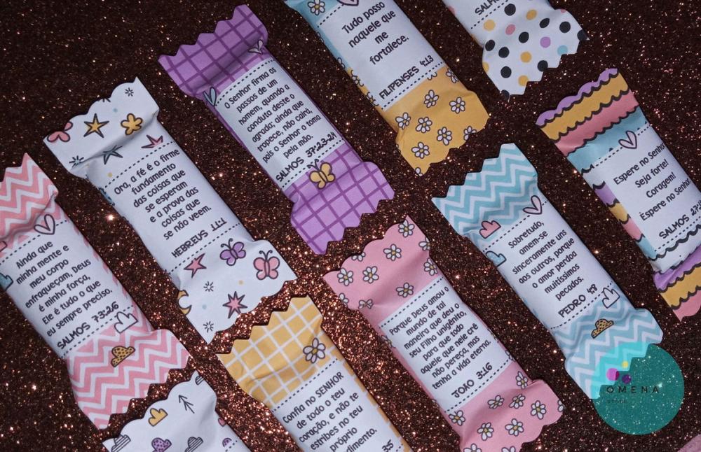 100 Balas Personalizadas Versículos Estampadas