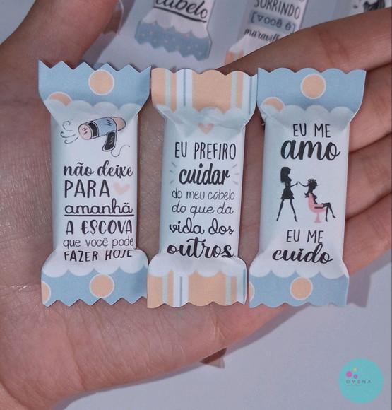 100 Balas Personalizadas Salão de Beleza (leia a Descrição)