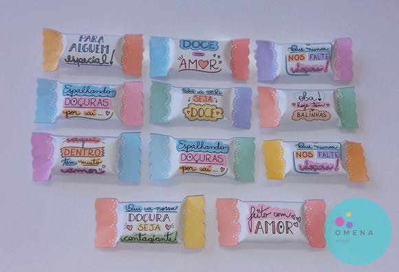 100 Balas Personalizadas Confeitaria