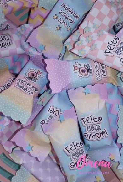 100 Balas Personalizadas Agradecimento ao Cliente Candy