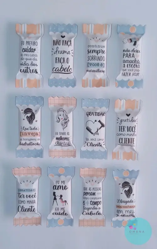100 Balas Personalizadas Salão de Beleza