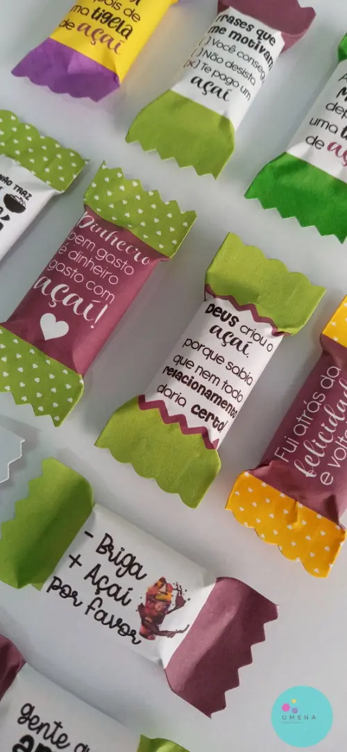 100 Balas Personalizadas Açaí