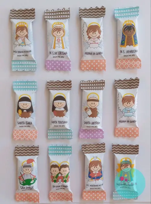 100 Balas Personalizadas Santinhos