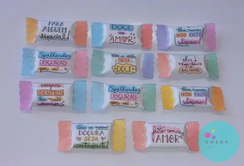 100 Balas Personalizadas Confeitaria