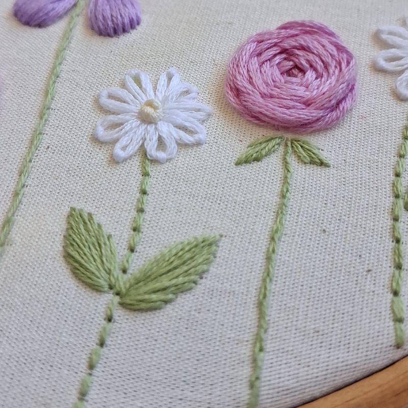 Porta Maternidade Bordado à Mão - Floral Lilás